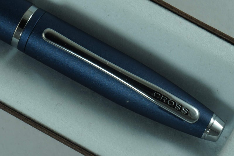 Cross Satin Blue with Cross signature mid Band Calaise Selectip Rollerball Pen. - Image 2
